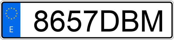 Numer rejestracyjny 8657DBM posiada AUDI A3