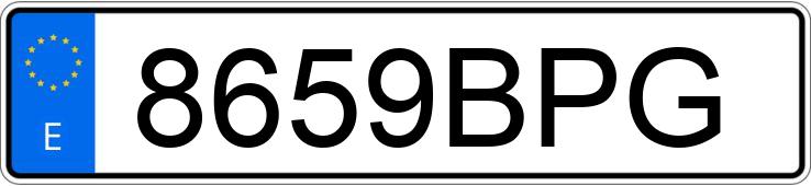 Numer rejestracyjny 8659BPG posiada NISSAN ALMERA