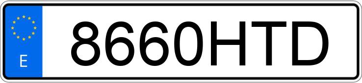 Numer rejestracyjny 8660HTD posiada YAMAHA YP 125