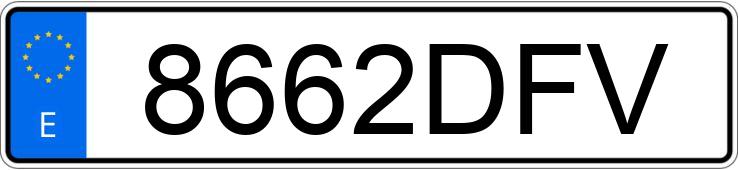 Numer rejestracyjny 8662DFV posiada SEAT IBIZA