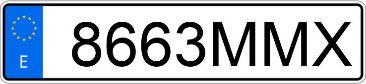 Numer rejestracyjny 8663MMX posiada TOYOTA GR86