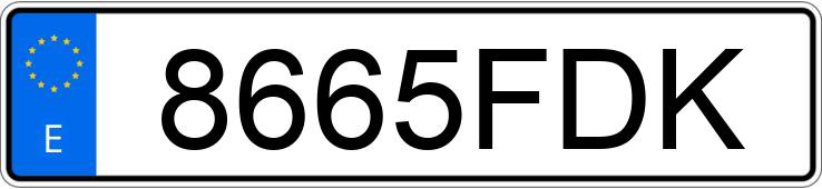 Numer rejestracyjny 8665FDK posiada RENAULT CLIO EXCEPTION 2.0