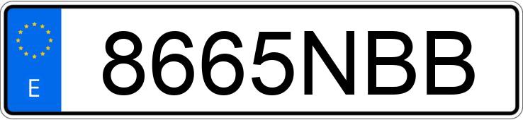 Numer rejestracyjny 8665NBB posiada MERCEDES T