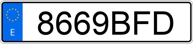 Numer rejestracyjny 8669BFD posiada PEUGEOT 206 Numer rejestracyjny 8669BFD posiada PEUGEOT 206