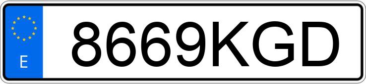 Реєстраційний номер 8669KGD має RENAULT KANGOO