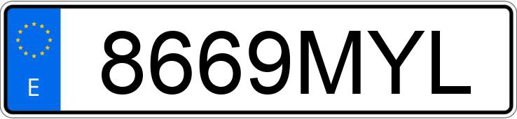 Numer rejestracyjny 8669MYL posiada VOLVO XC40