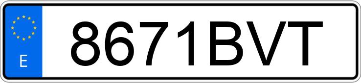 Numer rejestracyjny 8671BVT posiada BMW SERIE 3