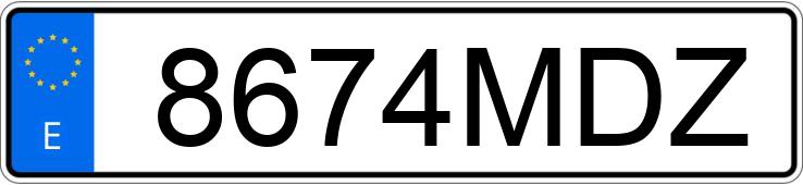 Numer rejestracyjny 8674MDZ posiada TOYOTA COROLLA