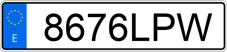 Numer rejestracyjny 8676LPW posiada VOLKSWAGEN CALIFORNIA