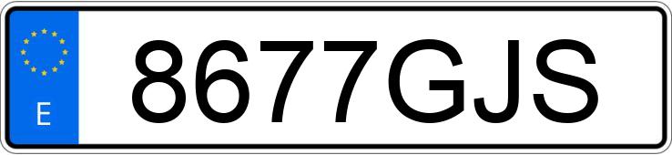 Numer rejestracyjny 8677GJS posiada PEUGEOT 207