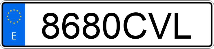 Numer rejestracyjny 8680CVL posiada TOYOTA COROLLA