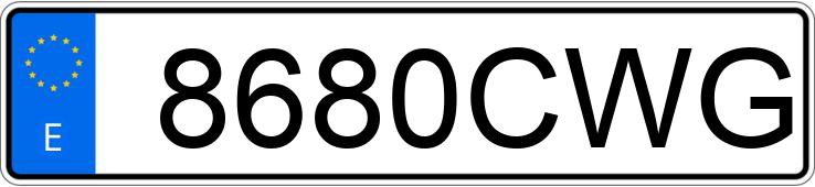 Numer rejestracyjny 8680CWG posiada CITROEN XSARA