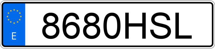 Registreringsnummeret 8680HSL har VOLKSWAGEN GOLF