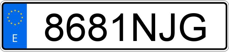 Numer rejestracyjny 8681NJG posiada FORD B-MAX