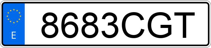 Numer rejestracyjny 8683CGT posiada BMW SERIE 5