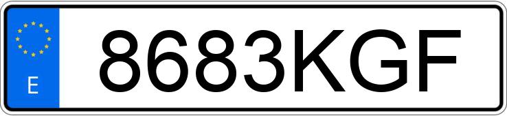 Numer rejestracyjny 8683KGF posiada TOYOTA AVENSIS