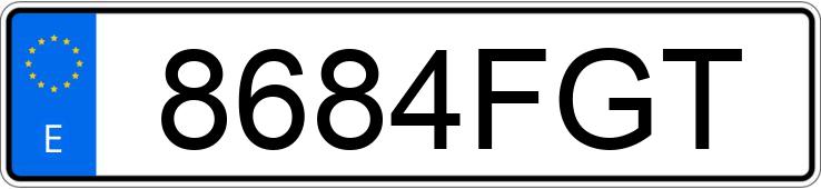 Numer rejestracyjny 8684FGT posiada JEEP GRAND CHEROKEE