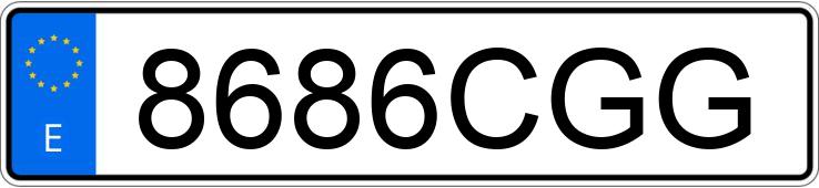 Numer rejestracyjny 8686CGG posiada CITROEN XSARA