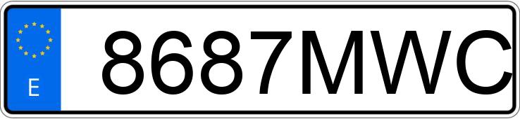 Numer rejestracyjny 8687MWC posiada AUDI Q5
