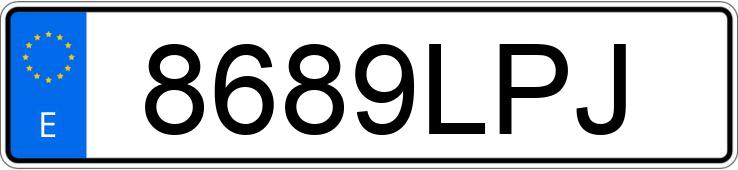 Numer rejestracyjny 8689LPJ posiada TOYOTA YARIS