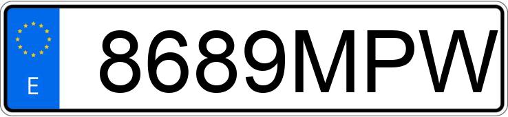 Numer rejestracyjny 8689MPW posiada BMW XM