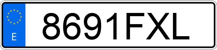 Numer rejestracyjny 8691FXL posiada AUDI A3