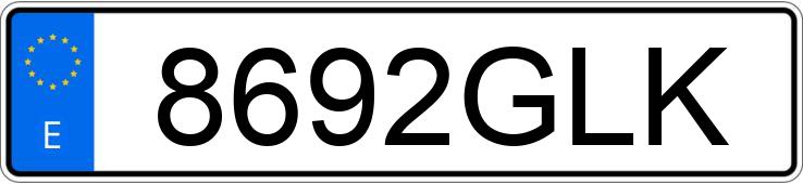 Numer rejestracyjny 8692GLK posiada BMW SERIE 3