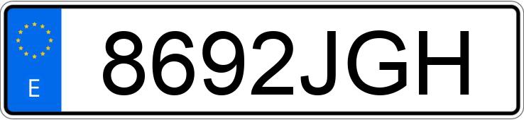 Numer rejestracyjny 8692JGH posiada VOLKSWAGEN CROSSGOLF