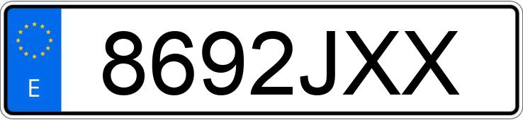 Numer rejestracyjny 8692JXX posiada KYMCO SUPER DINK