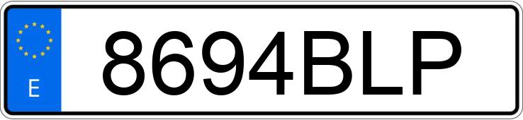 Numer rejestracyjny 8694BLP posiada PEUGEOT 206