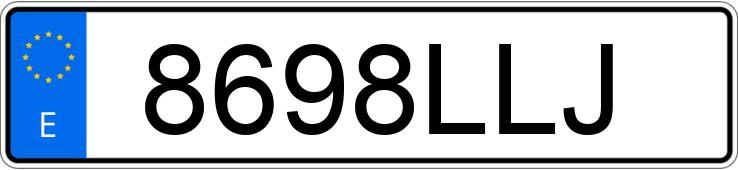 Il numero di registrazione 8698LLJ ha HYUNDAI TUCSON