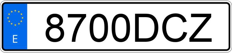 Numer rejestracyjny 8700DCZ posiada RENAULT MEGANE