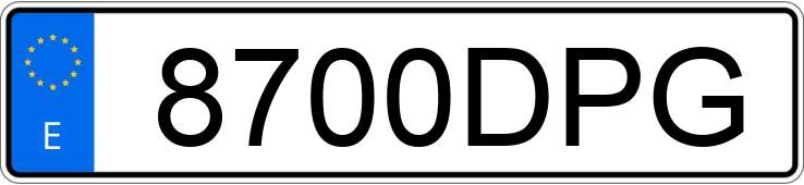 Numer rejestracyjny 8700DPG posiada FORD FIESTA