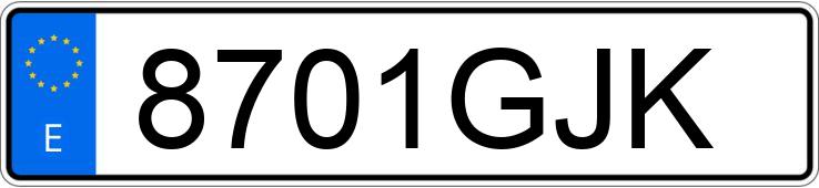 Numer rejestracyjny 8701GJK posiada FORD FOCUS 1.8 FLEXIFUEL TREND