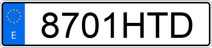 Numer rejestracyjny 8701HTD posiada HYUNDAI I20