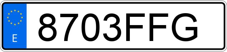 Numer rejestracyjny 8703FFG posiada CHRYSLER VOYAGER Numer rejestracyjny 8703FFG posiada CHRYSLER VOYAGER