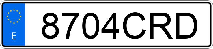 Numer rejestracyjny 8704CRD posiada CITROEN XSARA