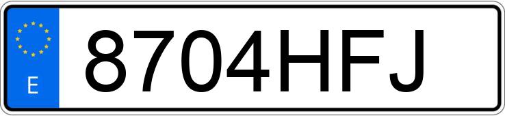 Numer rejestracyjny 8704HFJ posiada CITROEN C5