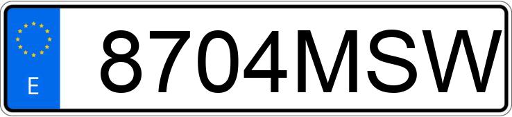 Numer rejestracyjny 8704MSW posiada PORSCHE 911 Numer rejestracyjny 8704MSW posiada PORSCHE 911