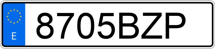 Numer rejestracyjny 8705BZP posiada DAEWOO LANOS