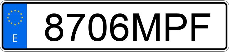 Numer rejestracyjny 8706MPF posiada MG ZS Numer rejestracyjny 8706MPF posiada MG ZS