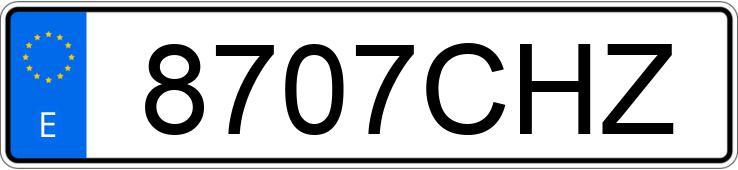 Numer rejestracyjny 8707CHZ posiada VOLKSWAGEN PASSAT