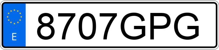 Numer rejestracyjny 8707GPG posiada FORD FIESTA Numer rejestracyjny 8707GPG posiada FORD FIESTA