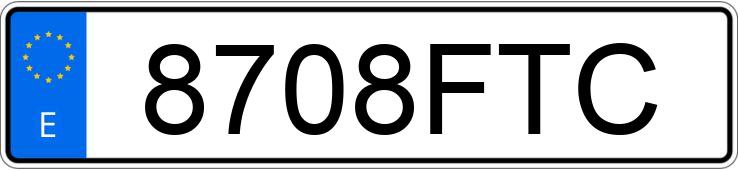 Numer rejestracyjny 8708FTC posiada SEAT CORDOBA