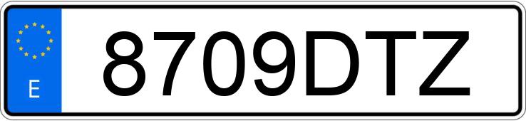 Numer rejestracyjny 8709DTZ posiada RENAULT MEGANE