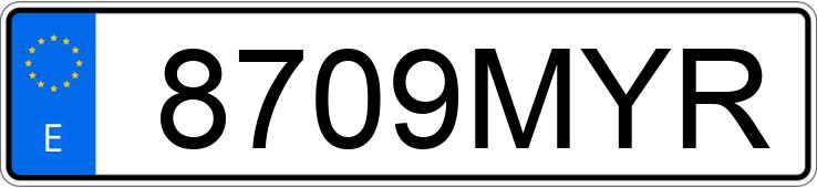 Numer rejestracyjny 8709MYR posiada AUDI A1 SPORTBACK