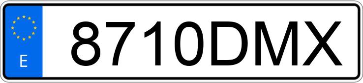 Numer rejestracyjny 8710DMX posiada SEAT ALTEA