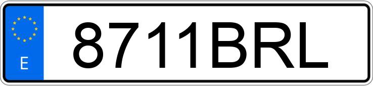 Numer rejestracyjny 8711BRL posiada PEUGEOT 206