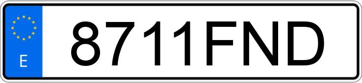 Numer rejestracyjny 8711FND posiada TOYOTA RAV4