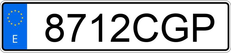 Numer rejestracyjny 8712CGP posiada MERCEDES 190 (201)